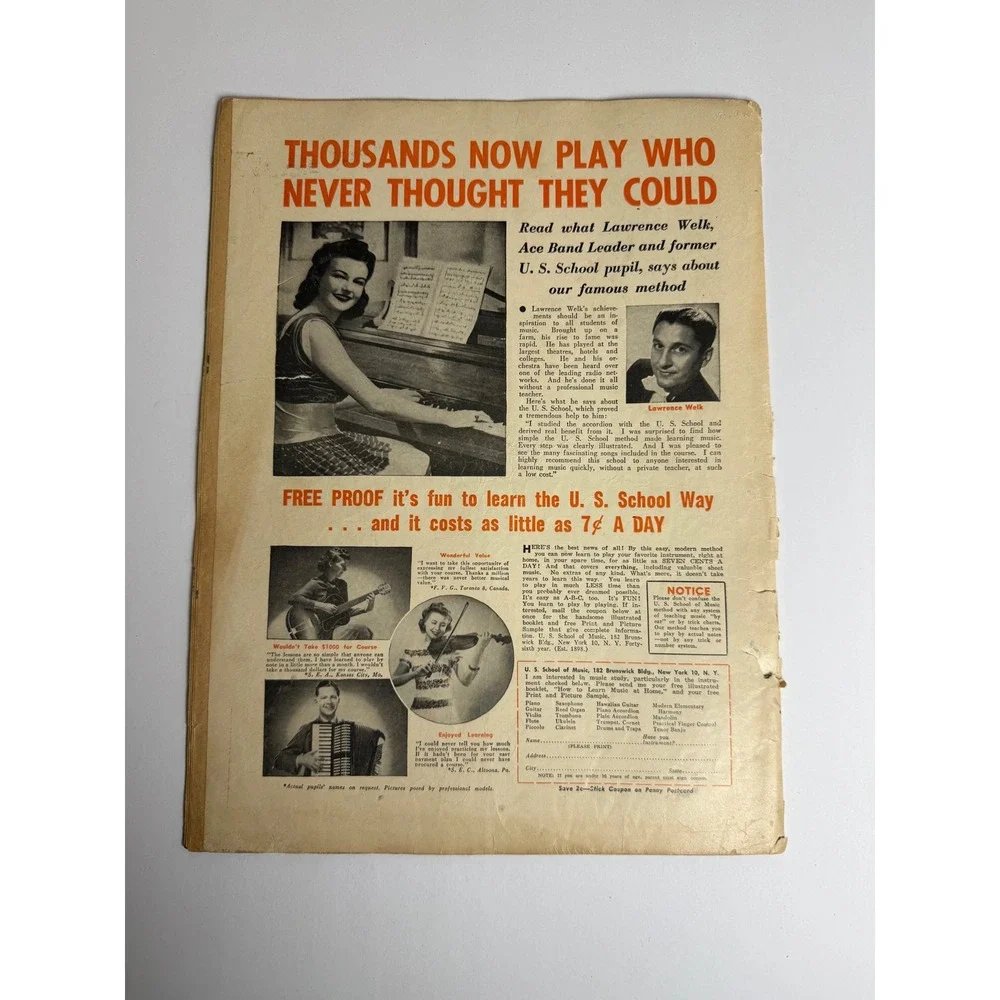 Vintage Hit Parader Magazine‎ February Dorothy Lamour Cover Charlton Publication